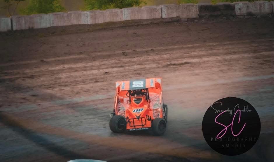 Orange HFC number 08 modified powering out of the corner
